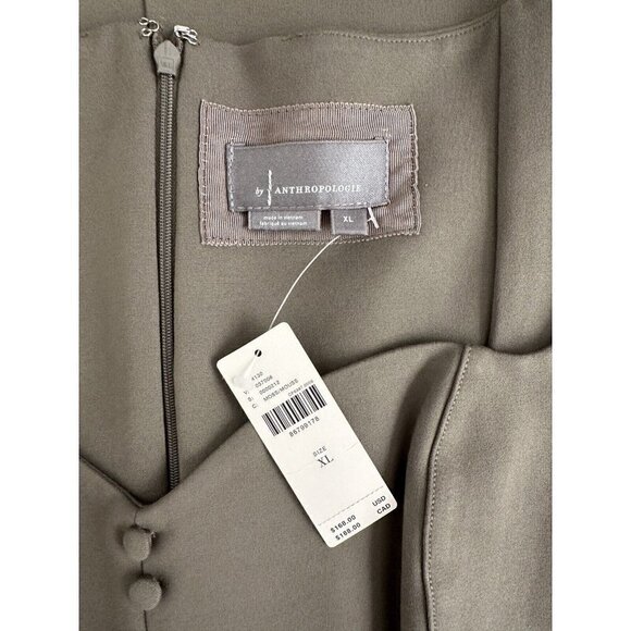 NWT Anthropologie Cecily Fit & Flare Sweetheart Dress XL Moss Green - Picture 6 of 7